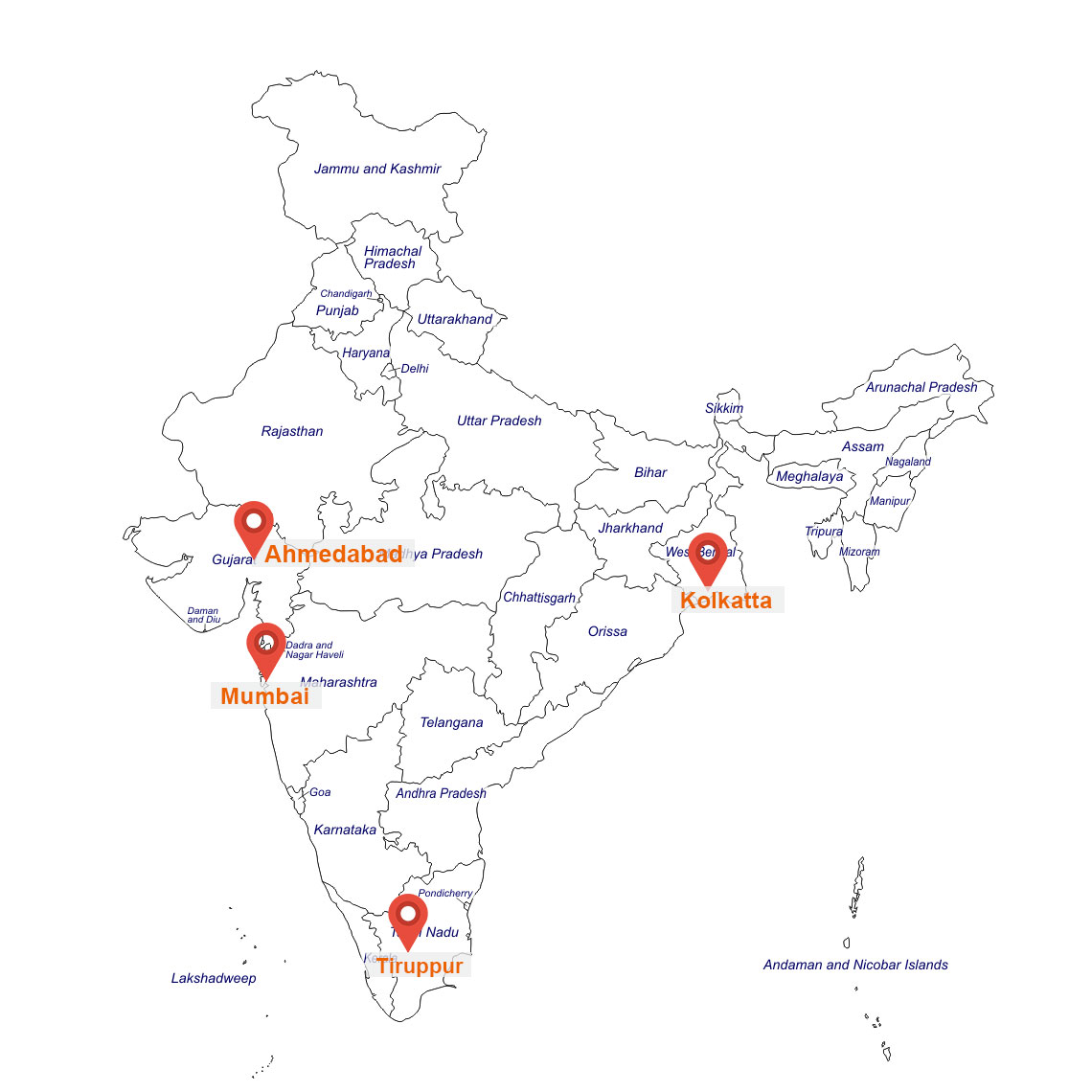 Our Network in India